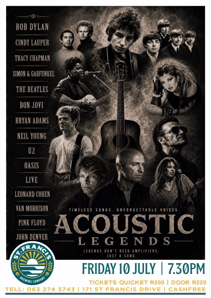 Acoustic Legends- Strings & Stories at  St Francis Brewing Co. in St Francis Bay