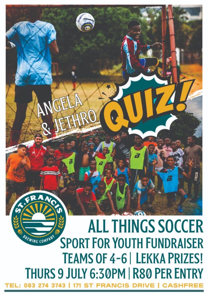 All Things Soccer Quiz Fundraiser at  St Francis Brewing Co. in St Francis Bay