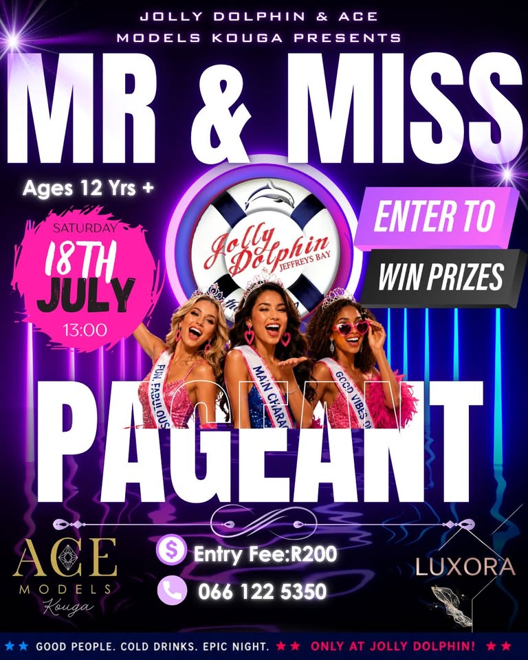 Mister and Miss Jolly Dolphin 2026 at  Jolly Dolphin in Jeffreys Bay